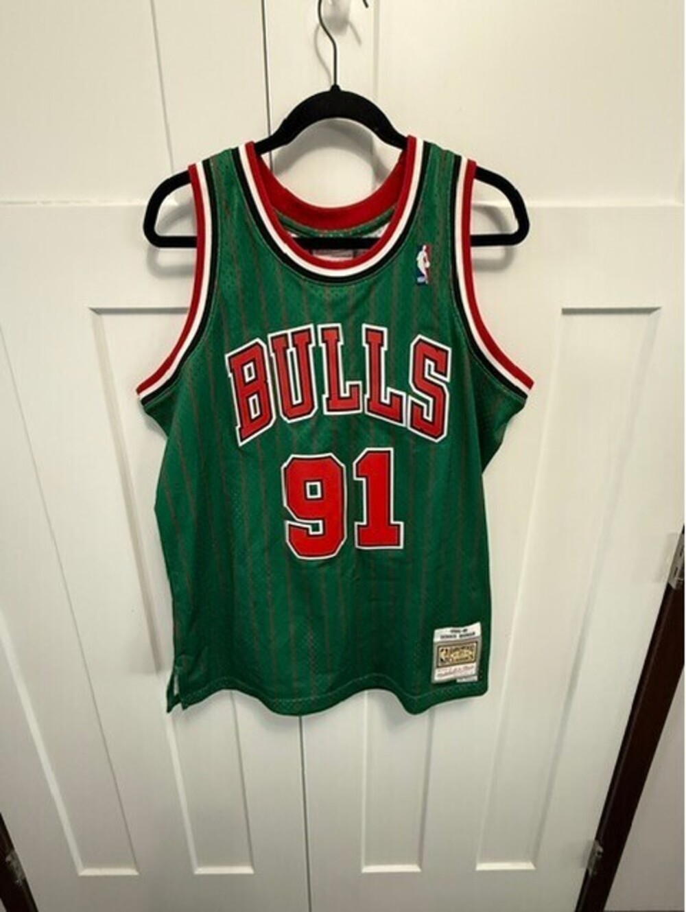 Mitchell & Ness Chicago Bulls Dennis Rodman #91 Green 1995-96 size Large
